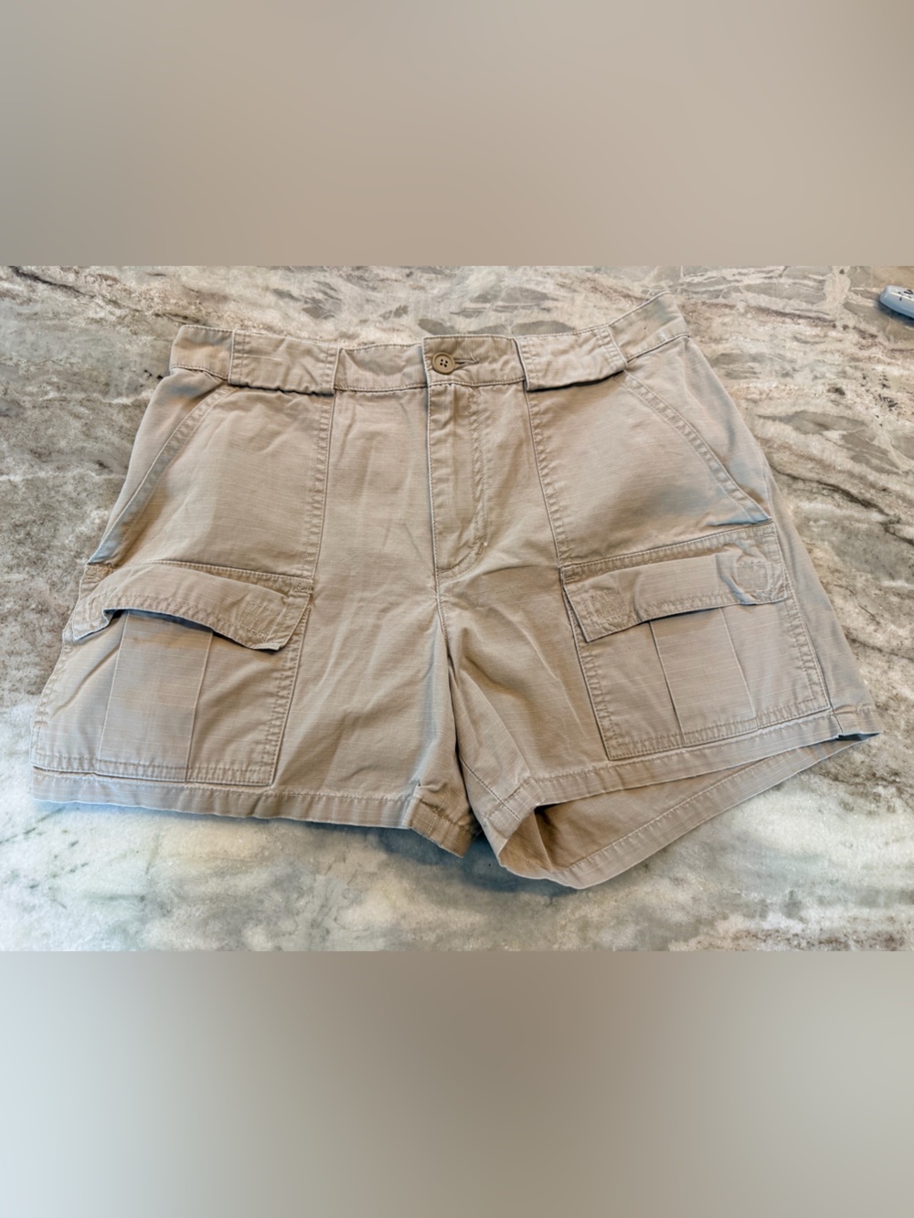 GAP Khaki Ripstop Cargo Utility Shorts 100% Cotton Size 8